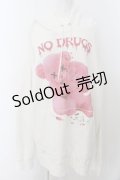 Wrouge / NO! DRUG!パーカー  ホワイト O-24-07-26-075-PU-TO-OW-ZT114