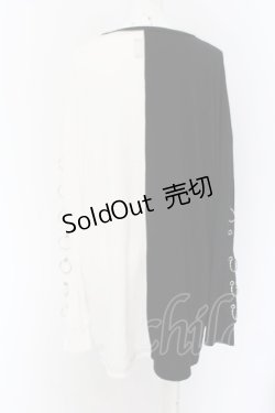 画像2: LISTEN FLAVOR / イチゴドクロ袖リング切替トップス  ブラック×ホワイト O-24-07-27-008-PU-TO-IG-ZT024