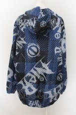 画像2: NieR CLOTHING / ロゴチェックウィンドウブレーカー  ブルー O-24-07-29-1062-PU-JA-IG-ZT272 (2)