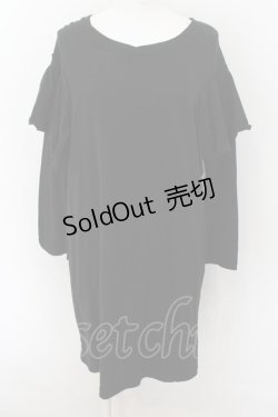 画像1: RNA / ショルダーフリルカットワンピース M ブラック O-24-07-29-1068-PU-OP-IG-ZT017