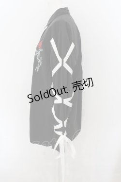 画像2: LISTEN FLAVOR / 薔薇とナイフ袖リボンシャツ  ブラック O-24-07-29-1074-PU-BL-IG-ZS