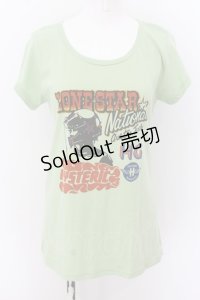 HYSTERIC GLAMOUR / HYS LONE STAR Tシャツ F ライトグリーン O-24-07-29-1087-PU-TS-IG-ZT230