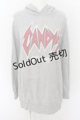 Candy Stripper / CANDY　ATTRACTIVEパーカー 2 グレー O-24-07-29-1094-PU-TO-OW-ZT181