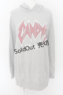 画像1: Candy Stripper / CANDY　ATTRACTIVEパーカー 2 グレー O-24-07-29-1094-PU-TO-OW-ZT181
