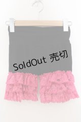 MARBLE / ラッセルレースペチパンツ  ブラック×濃ピンク O-24-07-29-1127-GO-PA-OW-ZT263