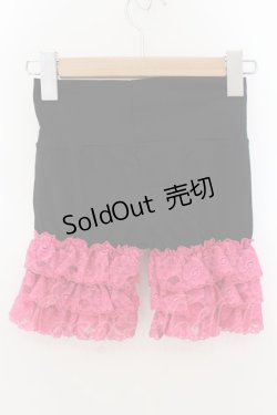 画像2: MARBLE / ラッセルレースペチパンツ  ブラック×濃ピンク O-24-07-29-1127-GO-PA-OW-ZT263
