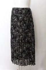 axes femme / ニュアンスフラワースカート M クロ O-24-07-29-4033-AX-SK-AS-ZT267