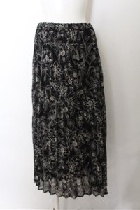 axes femme / ニュアンスフラワースカート M クロ O-24-07-29-4033-AX-SK-AS-ZT267