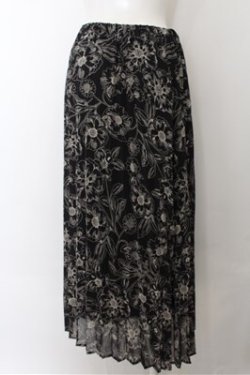 画像2: axes femme / ニュアンスフラワースカート M クロ O-24-07-29-4033-AX-SK-AS-ZT267