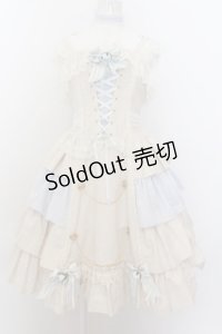 ALICE and the PIRATES / Sweet Devilジャンパースカート  アイボリー×サックス O-24-07-31-048-PA-OP-OW-OS
