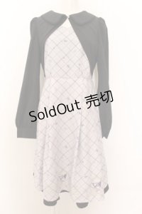 axes femme POETIQUE / クロミ/ティールームワンピース M クロ×ラベンダー O-24-07-31-065-AX-OP-OW-OS