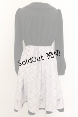 画像2: axes femme POETIQUE / クロミ/ティールームワンピース M クロ×ラベンダー O-24-07-31-065-AX-OP-OW-OS