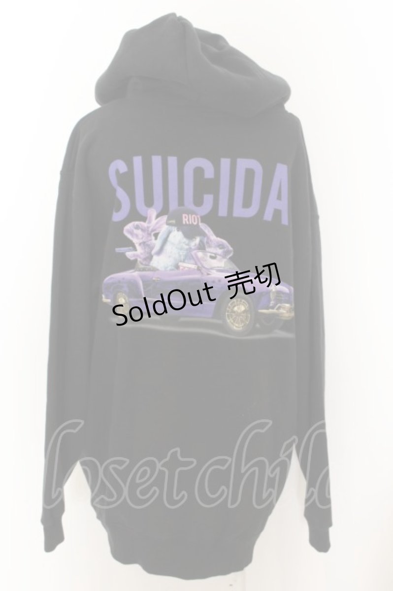 画像2: MILKBOY / BUNNY CAR HOODIE XL ブラック O-24-07-31-2006-MB-TO-OW-ZT035 (2)