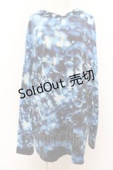 NieR Clothing / HYDRO SPLASHパーカー  ブラック×ブルー O-24-07-31-2090-PU-TO-IG-ZT024