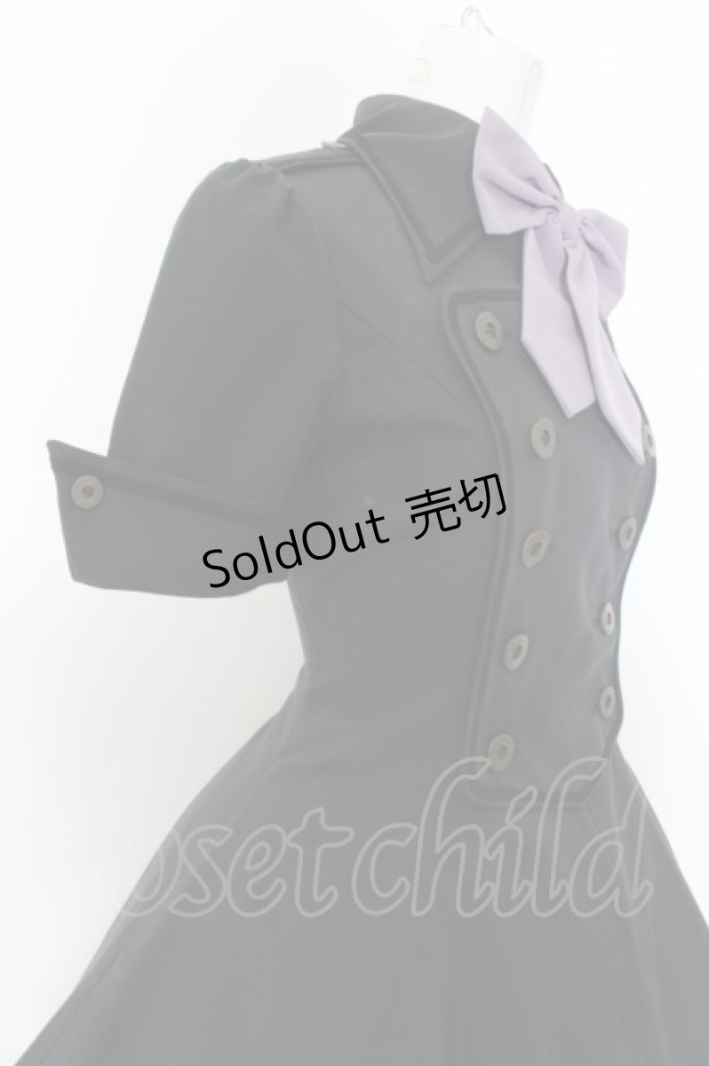 画像2: ATELIER BOZ / メイファススカート付ジャケットワンピース  ブラック×ラベンダー O-24-07-31-148-EL-OP-IG-OS (2)