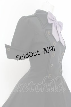 画像2: ATELIER BOZ / メイファススカート付ジャケットワンピース  ブラック×ラベンダー O-24-07-31-148-EL-OP-IG-OS