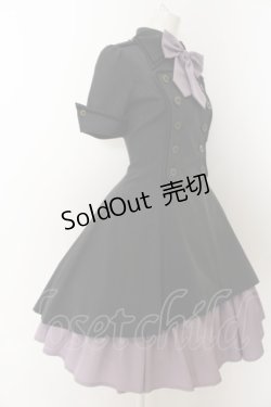 画像3: ATELIER BOZ / メイファススカート付ジャケットワンピース  ブラック×ラベンダー O-24-07-31-148-EL-OP-IG-OS