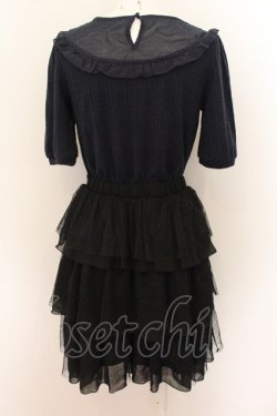 画像2: axes femme / リボン刺繍カットチュニック M 紺 O-24-08-08-060-AX-OP-SZ-ZT083