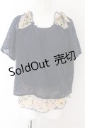 axes femme / 総レースアンサンブルプルオーバー M コン O-24-08-12-057-AX-TO-SZ-ZT118