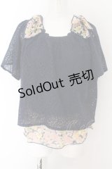 axes femme / 総レースアンサンブルプルオーバー M コン O-24-08-12-057-AX-TO-SZ-ZT118