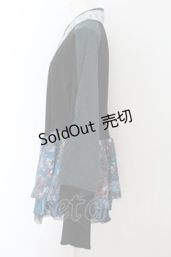 画像2: Qutie Frash / 振袖着物ワンピース  ブラック×ブルー O-24-08-12-063-QU-CO-OW-ZI