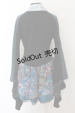 画像3: Qutie Frash / 振袖着物ワンピース  ブラック×ブルー O-24-08-12-063-QU-CO-OW-ZI