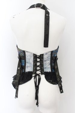 画像3: Qutie Frash / ホルターコルセット  ブラック×ブルー系 O-24-08-12-067-QU-TO-IG-ZI