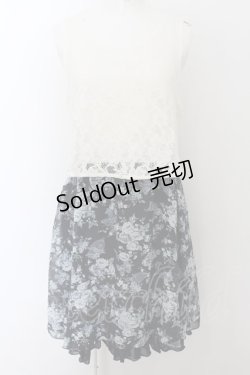 画像1: axes femme / レース×メルヘン花柄チュニック M コン O-24-08-12-019-AX-TO-SZ-ZT079