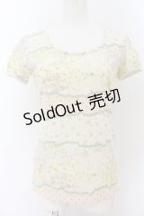 Franche Lippee / UTコラボ リボンドット柄 グラフィックT S アイボリー×薄ピンク O-24-08-14-016-LO-TS-IG-ZT097