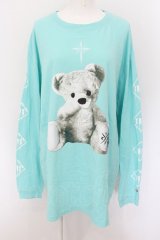TRAVAS TOKYO / FURRY BEARビッグロンT F ミントグリーン O-24-08-17-069-PU-TO-OW-ZI