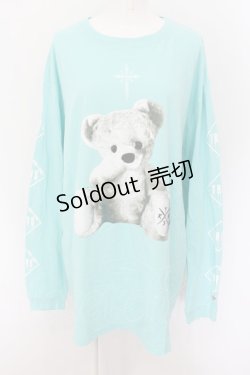 画像1: TRAVAS TOKYO / FURRY BEARビッグロンT F ミントグリーン O-24-08-17-069-PU-TO-OW-ZI