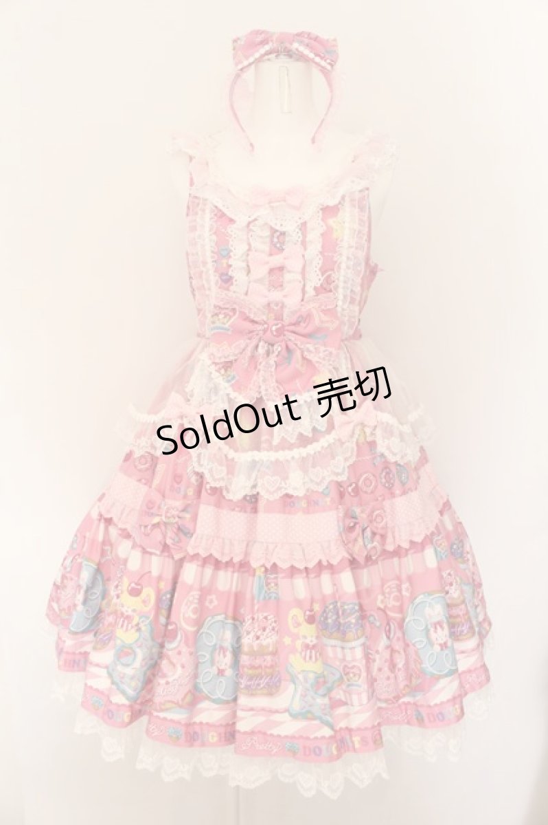 画像1: Angelic Pretty / Toy's Donut Diner エプロンドレスSet  ピンク O-24-08-17-034-AP-OP-OW-OS (1)