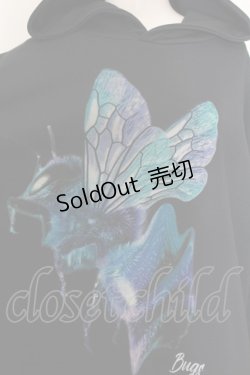 画像2: TRAVAS TOKYO / Bugsプリントパーカー F ブラック O-24-08-18-028-PU-TO-YM-ZI