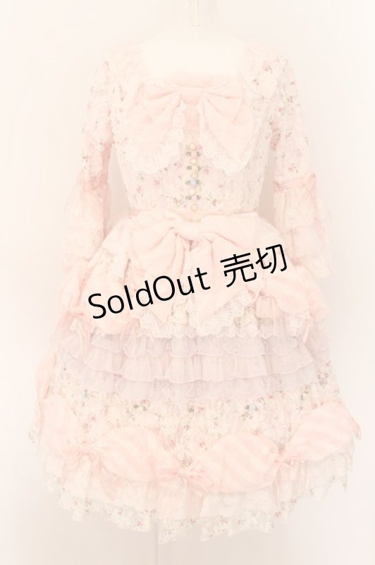 画像1: BABY,THE STARS SHINE BRIGHT / Princess Liddellのアイシングクリームケーキスペシャルワンピースドレス  ピンク系 O-24-08-19-031-BA-OP-IG-OS (1)