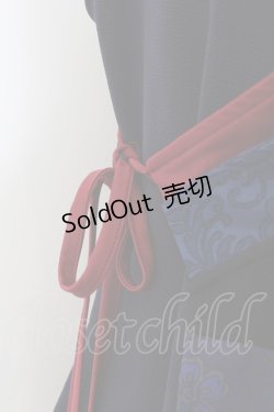 画像2: Qutie Frash / 着物プリーツチュニック  ブルー×ブラック O-24-08-21-034-QU-TO-OW-ZI