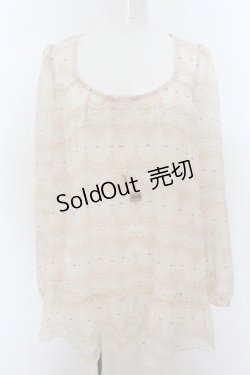 画像1: Cherir la femme / スカラップptチュニック M キナリ O-24-08-22-006-LO-TO-OW-ZT189