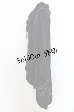 画像2: Deorart / 変形フーデッドロングカーディガン L ブラック O-24-08-22-067-PU-TO-YM-ZT017