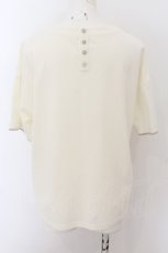 画像2: axes femme / 英字刺繍Tシャツ  オフシロ O-24-08-24-071-AX-TS-IG-ZT084 (2)