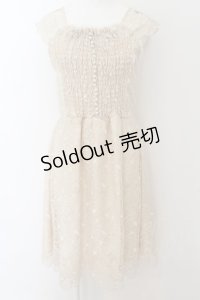 axes femme NOSTALGIE / ケミカル総レースワンピース M キナリ O-24-08-24-099-AX-OP-OW-ZT177