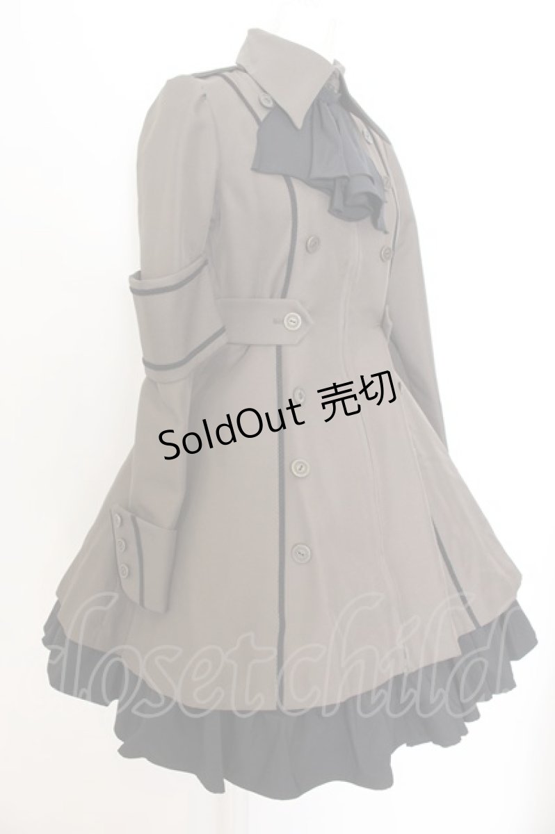 画像3: ATELIER BOZ / マチルダワンピースコート  カーキグリーン×ブラック O-24-08-27-003-EL-OP-IG-OS (3)