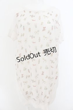 画像1: Franche Lippee / おもちゃ柄ラグランチュニック M アイボリー O-24-08-28-007-LO-TO-IG-ZY