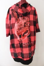 画像1: NieR CLOTHING / BACK RABBIT CHECKERED ZIP PARKA【RED PINK】パーカ  レッド O-24-08-28-063-PU-TO-OW-ZT317 (1)