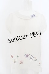 franche lippee black / エンブロイダリーブラウス M アイボリー O-24-08-28-002-LO-BL-YM-ZT189