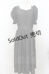 axes femme POETIQUE / パワショル半袖ワンピース M 黒 O-24-08-28-206-AX-SK-SZ-ZT095