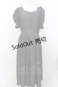 axes femme POETIQUE / パワショル半袖ワンピース M 黒 O-24-08-28-206-AX-SK-SZ-ZT095