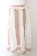axes femme / 配色使い総レーススカート F 生成り O-24-08-28-231-AX-SK-SZ-ZT267