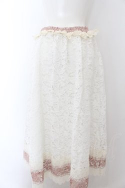 画像2: axes femme / 配色使い総レーススカート F 生成り O-24-08-28-231-AX-SK-SZ-ZT267