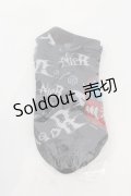 NieR CLOTHING / 総柄ソックス  ブラック O-24-08-30-085-PU-ZA-OW-ZT168-F004