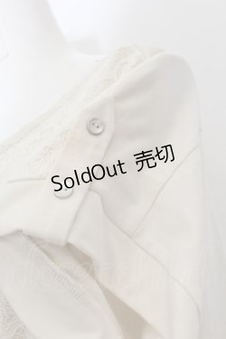 画像2: axes femme / レース切替プルオーバー  アイボリー O-24-08-30-038-AX-TO-IG-ZT091