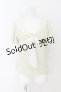 axes femme / シフォンタイ襟付きTシャツ  ミント O-24-08-30-041-AX-TO-IG-ZT091